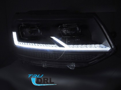 Full LED prednja svjetla SEQ žmigavci (crna) / VW Transporter Caravelle Multivan T5.1 Facelift (2010-2015), LPVX32