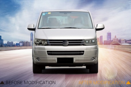 Full LED prednja svjetla SEQ žmigavci (crna) / VW Transporter Caravelle Multivan T5.1 Facelift (2010-2015), LPVX32