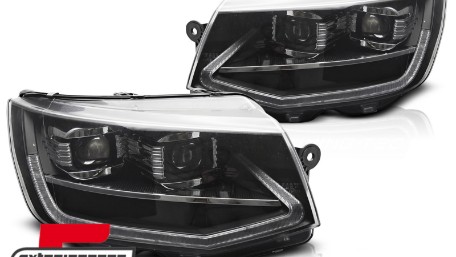 Full LED prednja svjetla SEQ žmigavci (crna) / VW Transporter T6 (2015-2019), LPVWX7