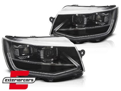 Full LED prednja svjetla SEQ žmigavci (crna) / VW Transporter T6 (2015-2019), LPVWX7