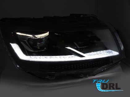 Full LED prednja svjetla SEQ žmigavci (crna/chrome) / VW T6 (2015-2019), LPVX35