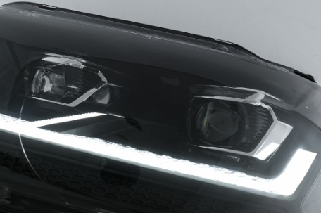 Full LED prednja svjetla SEQ žmigavci (crna/chrome) / VW Transporter Caravelle Multivan T5.1 Facelift (2010-2015), LPVX31