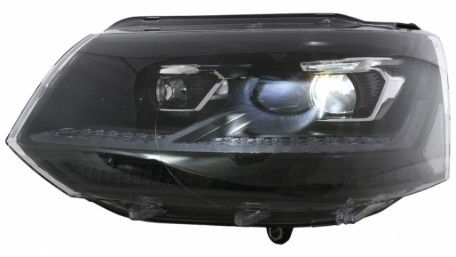 Full LED prednja svjetla SEQ žmigavci (crna/chrome) / VW Transporter Caravelle Multivan T5.1 Facelift (2010-2015), LPVX31