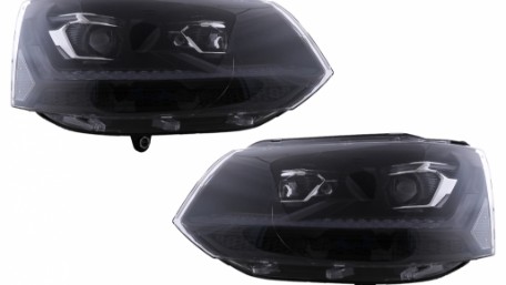 Full LED prednja svjetla SEQ žmigavci (crna/chrome) / VW Transporter Caravelle Multivan T5.1 Facelift (2010-2015), LPVX31
