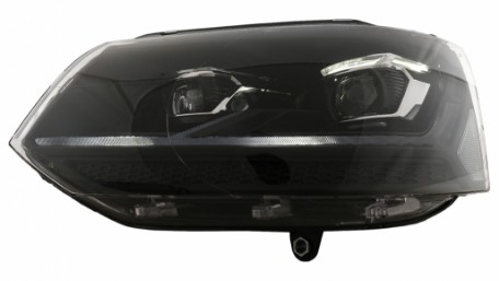 Full LED prednja svjetla SEQ žmigavci (crna/chrome) / VW Transporter Caravelle Multivan T5.1 Facelift (2010-2015), LPVX31