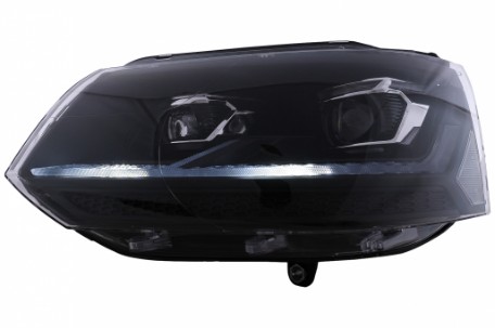 Full LED prednja svjetla SEQ žmigavci (crna/chrome) / VW Transporter Caravelle Multivan T5.1 Facelift (2010-2015), LPVX31