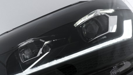 Full LED prednja svjetla SEQ žmigavci (crna/chrome) / VW Transporter Caravelle Multivan T5.1 Facelift (2010-2015), LPVX31