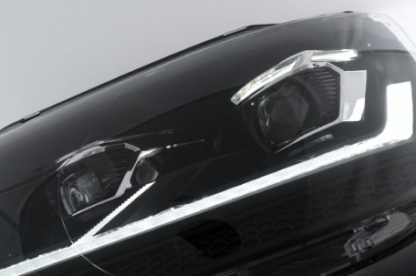 Full LED prednja svjetla SEQ žmigavci (crna/chrome) / VW Transporter Caravelle Multivan T5.1 Facelift (2010-2015), LPVX31