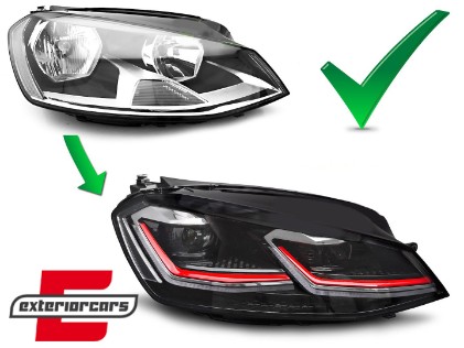 Full LED prednja svjetla SEQ žmigavci Facelift G7.5 GTI look / VW Golf 7 VII (2012-2017), LPVWZ0