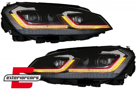 Full LED prednja svjetla SEQ žmigavci Facelift G7.5 GTI look / VW Golf 7 VII (2012-2017), LPVWZ0