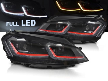 Full LED prednja svjetla SEQ žmigavci Facelift G7.5 GTI look / VW Golf 7 VII (2012-2017), LPVX08