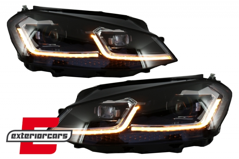 Full LED prednja svjetla SEQ žmigavci Facelift G7.5 R line look / VW Golf 7 VII (2012-2017), LPVWZ1