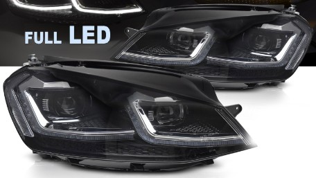 Full LED prednja svjetla SEQ žmigavci Facelift G7.5 R line look / VW Golf 7 VII (2012-2017), LPVX07