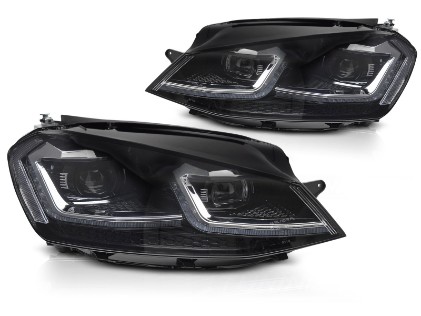 Full LED prednja svjetla SEQ žmigavci Facelift G7.5 R line look / VW Golf 7 VII (2012-2017), LPVX07
