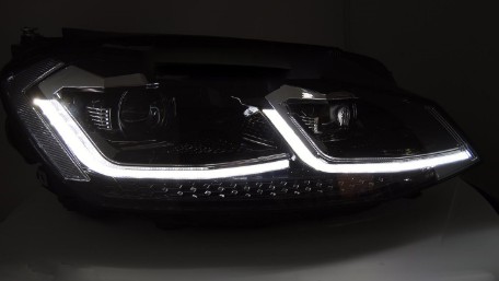 Full LED prednja svjetla SEQ žmigavci Facelift G7.5 R line look / VW Golf 7 VII (2012-2017), LPVX07
