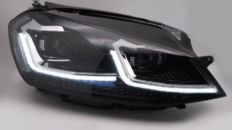 Full LED prednja svjetla SEQ žmigavci Facelift G7.5 R line look / VW Golf 7 VII (2012-2017), LPVX07