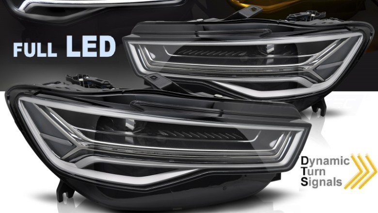 Full LED prednja svjetla SEQ žmigavci Facelift Matrix dizajn / Audi A6 4G C7 (2011-2018), LPAUH5