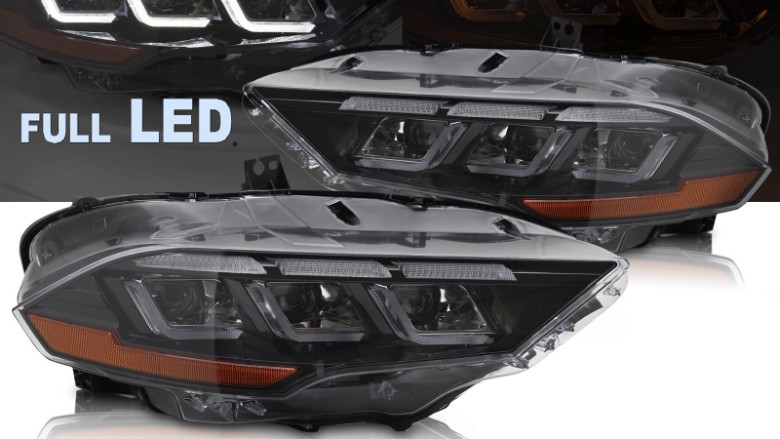 Full LED prednja svjetla SEQ žmigavci / Ford Mustang VI Facelift (2018-2023), LPFOD9