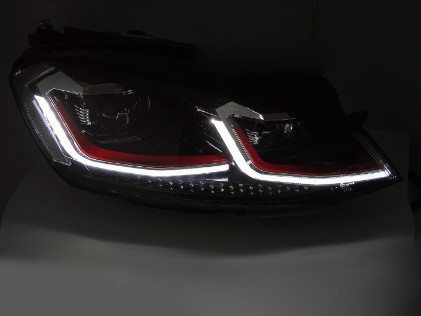 Full LED prednja svjetla SEQ žmigavci GTI look / VW Golf 7.5 Facelift (2017-2019), LPVX12