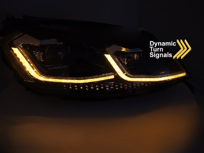 Full LED prednja svjetla SEQ žmigavci R line look / VW Golf 7.5 Facelift (2017-2019), LPVX11
