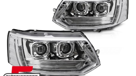 Full LED prednja svjetla SEQ žmigavci T6 look (chrome) / VW Transporter Caravelle Multivan T5.1 Facelift (2010-2015), LPVWY7