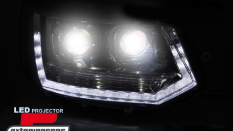 Full LED prednja svjetla SEQ žmigavci T6 look (chrome) / VW Transporter Caravelle Multivan T5.1 Facelift (2010-2015), LPVWY7