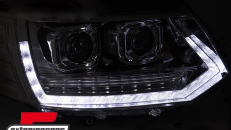 Full LED prednja svjetla SEQ žmigavci T6 look (chrome) / VW Transporter Caravelle Multivan T5.1 Facelift (2010-2015), LPVWY7