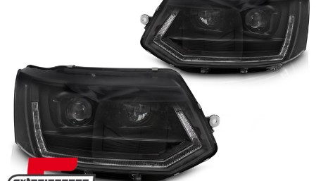 Full LED prednja svjetla SEQ žmigavci T6 look (crna) / VW Transporter Caravelle Multivan T5.1 Facelift (2010-2015), LPVWY8