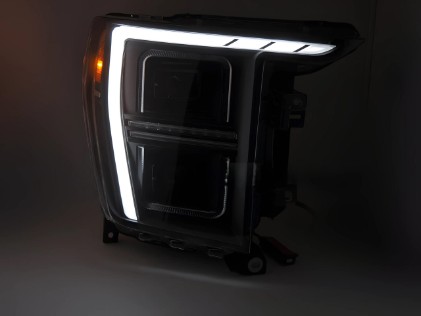 Full LED prednja svjetla SEQ žmigavci TubeLight dizajn (crna) / FORD F150 Mk14 (2020-2023), LPFOC2