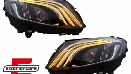 Full LED prednja svjetla SEQ žmigavci W222 Facelift dizajn / Mercedes C-klasa W205 S205 (2014-2020), LPMEE8