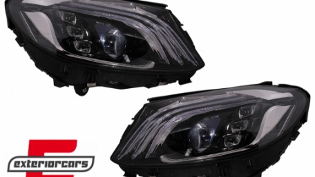Full LED prednja svjetla SEQ žmigavci W222 Facelift dizajn / Mercedes C-klasa W205 S205 (2014-2020), LPMEE8