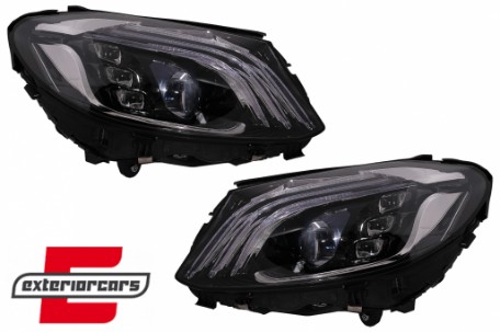 Full LED prednja svjetla SEQ žmigavci W222 Facelift dizajn / Mercedes C-klasa W205 S205 (2014-2020), LPMEE8