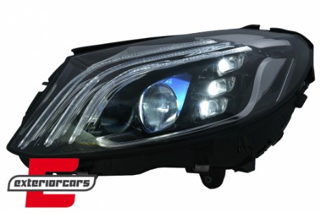 Full LED prednja svjetla SEQ žmigavci W222 Facelift dizajn / Mercedes C-klasa W205 S205 (2014-2020), LPMEE8