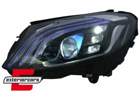 Full LED prednja svjetla SEQ žmigavci W222 Facelift dizajn / Mercedes C-klasa W205 S205 (2014-2020), LPMEE8