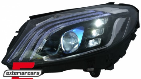 Full LED prednja svjetla SEQ žmigavci W222 Facelift dizajn / Mercedes C-klasa W205 S205 (2014-2020), LPMEE8