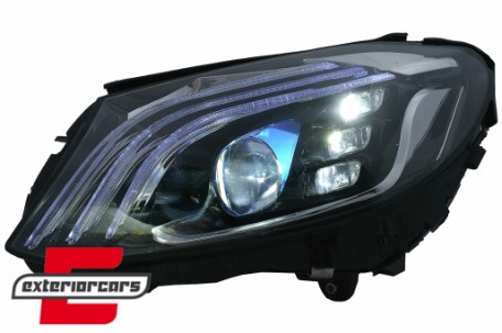 Full LED prednja svjetla SEQ žmigavci W222 Facelift dizajn / Mercedes C-klasa W205 S205 (2014-2020), LPMEE8
