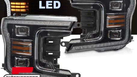 Full LED prednja svjetla TruDRL dizajn (crna) / FORD F150 Mk13 Facelift (2017-2020), LPFOA0