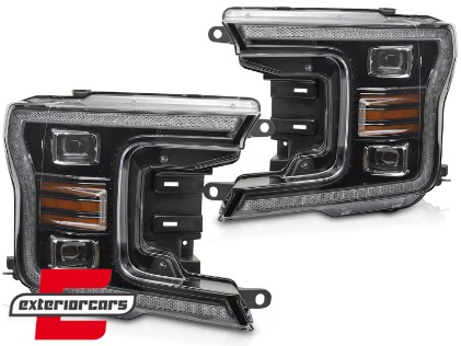 Full LED prednja svjetla TruDRL dizajn (crna) / FORD F150 Mk13 Facelift (2017-2020), LPFOA0