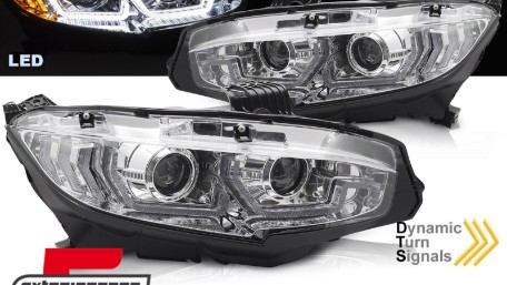 Full LED prednja svjetla TruDRL SEQ žmigavci (chrome) / Honda Civic Mk10 (2016-2021) Limuzina & Hatchback, LPHO38