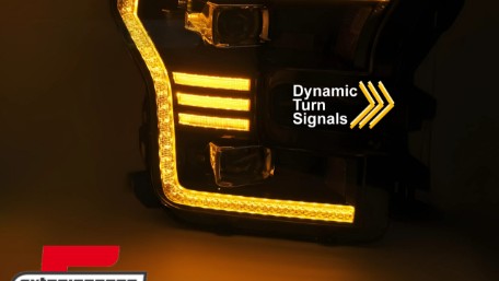 Full LED prednja svjetla TruDRL SEQ žmigavci (crna) / FORD F150 Mk13 (2014-2017), LPFOA7