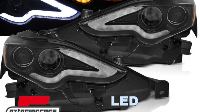 Full LED prednja svjetla TubeLight dizajn (crna) / Lexus IS XE30 (2013-2016), LPLE08