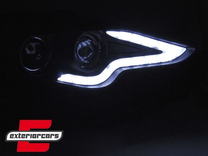 Full LED prednja svjetla TubeLight dizajn (crna) / Lexus IS XE30 (2013-2016), LPLE08