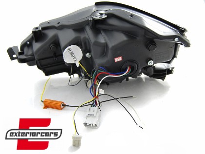 Full LED prednja svjetla TubeLight dizajn (crna) / Lexus IS XE30 (2013-2016), LPLE08