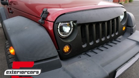 Full LED prednji farovi Angel Eye za pretvorbu u 2018 model / Jeep Wrangler JK (2007-2017), HLJEWJKLED
