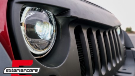 Full LED prednji farovi Angel Eye za pretvorbu u 2018 model / Jeep Wrangler JK (2007-2017), HLJEWJKLED