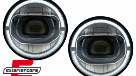 Full LED prednji farovi Angel Eye za pretvorbu u 2018 model / Jeep Wrangler JK (2007-2017), HLJEWJKLED