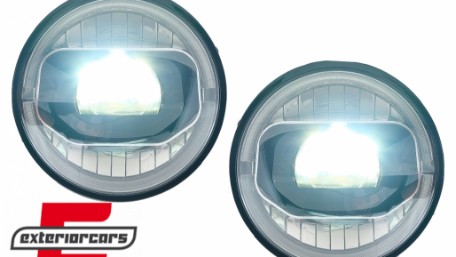Full LED prednji farovi Angel Eye za pretvorbu u 2018 model / Jeep Wrangler JK (2007-2017), HLJEWJKLED