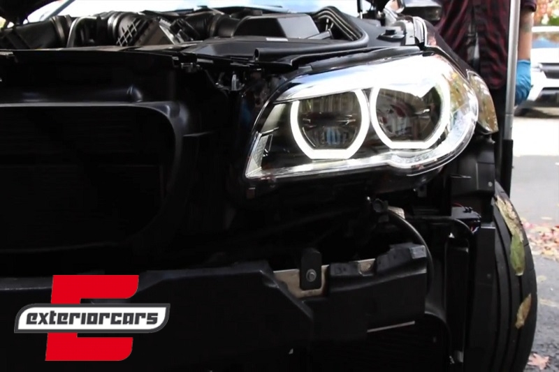 Full LED prednji farovi Angel Eyes / BMW serije 5 F10 F11 LCI (2014-2017), HLBMF10LCILED