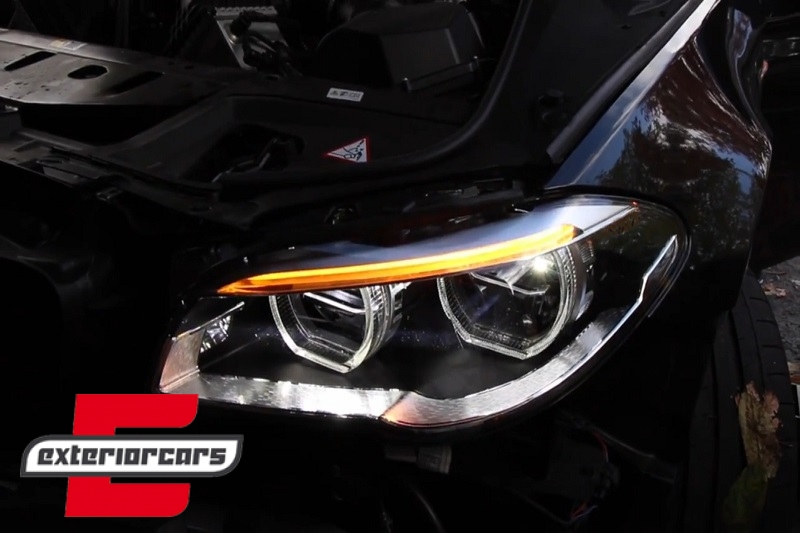 Full LED prednji farovi Angel Eyes / BMW serije 5 F10 F11 LCI (2014-2017), HLBMF10LCILED