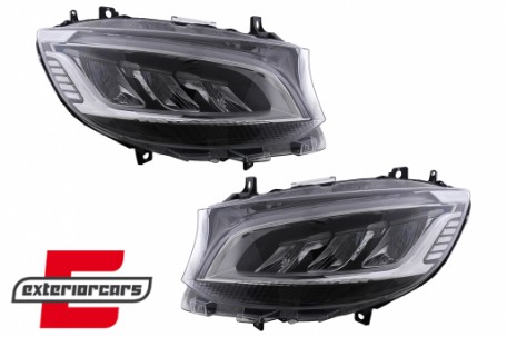 Full LED prednji farovi (crna) / Mercedes Sprinter W907 W910  (2019-2023), HLMBW907